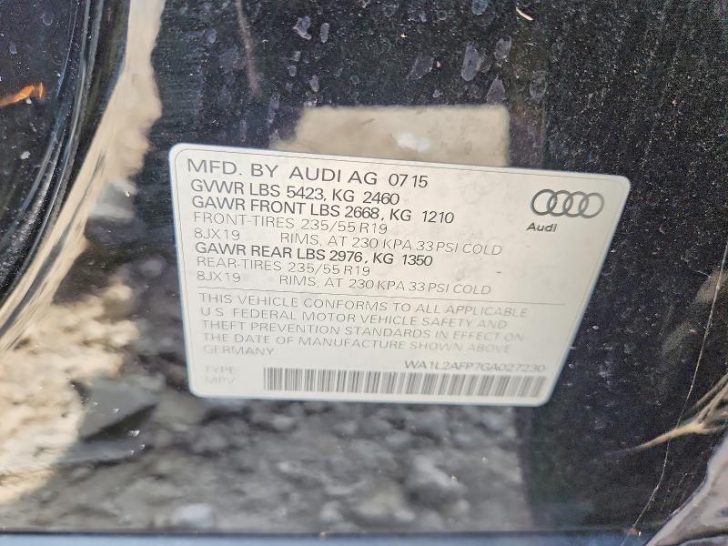Aukcja sprzedaży 2016 Audi Q5, vin: WA1L2AFP7GA027230, numer aukcji: 61759506