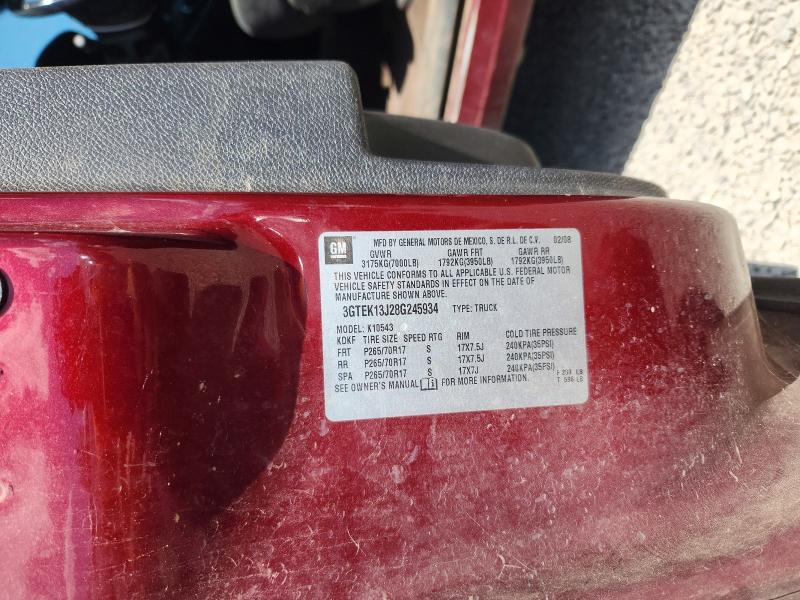 62911326 :رقم المزاد ، 3GTEK13J28G245934 vin ، 2008 Gmc Sierra مزاد بيع