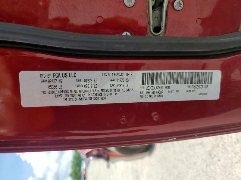 2019 Dodge Charger მანქანა იყიდება აუქციონზე, vin: 2C3CDXJG6KH710691, აუქციონის ნომერი: 60453426