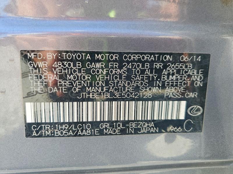 60462356 :رقم المزاد ، JTHBE1BL3E5042128 vin ، 2014 Lexus Gs 350 مزاد بيع