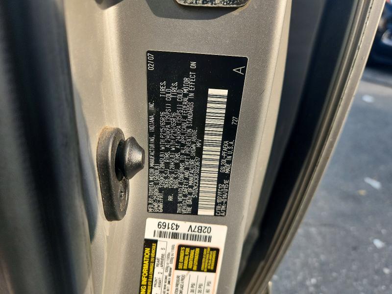 61756566 :رقم المزاد ، 5TDZK23C87S023617 vin ، 2007 Toyota Sienna مزاد بيع