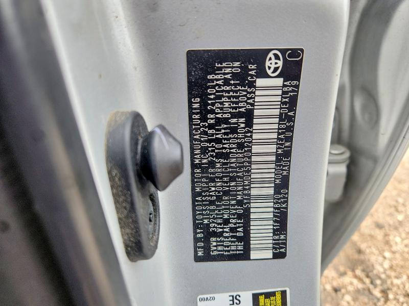 60705266 :رقم المزاد ، 5YFB4MDE5PP012042 vin ، 2023 Toyota Corolla مزاد بيع