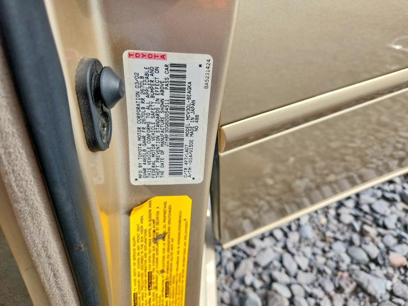 59836896 :رقم المزاد ، JTHBF30G820054511 vin ، 2002 Lexus Es مزاد بيع