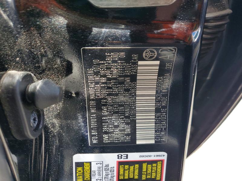 Aukcja sprzedaży 2010 Toyota Corolla, vin: 2T1BU4EE5AC496395, numer aukcji: 63257716