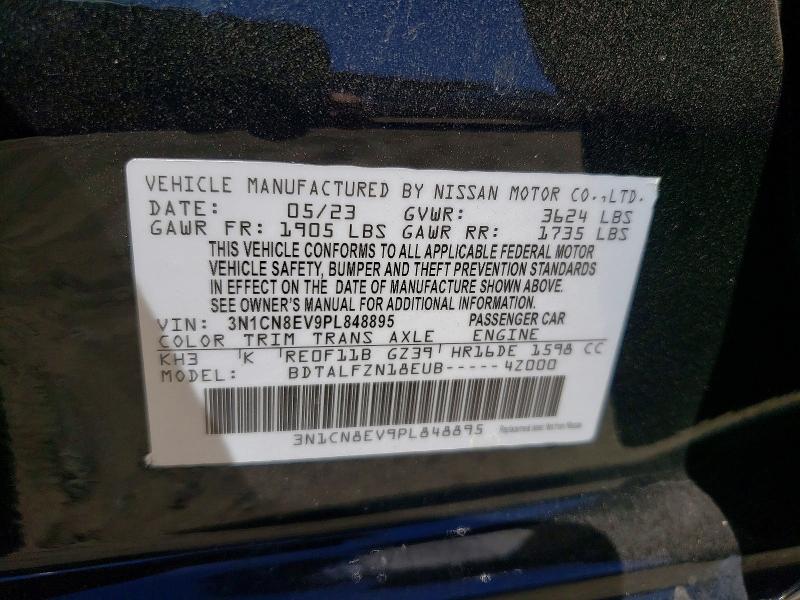 Продажа на аукционе авто 2023 Nissan Versa, vin: 3N1CN8EV9PL848895, номер лота: 62528686