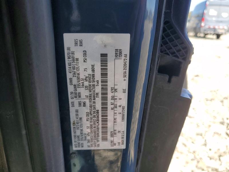 Продажа на аукционе авто 2020 Ford Transit, vin: 1FTBR3X81LKB04386, номер лота: 62543516