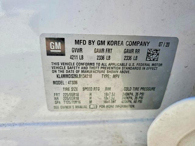 Продажа на аукционе авто 2020 Buick Encore Gx, vin: KL4MMDS26LB134218, номер лота: 62154666