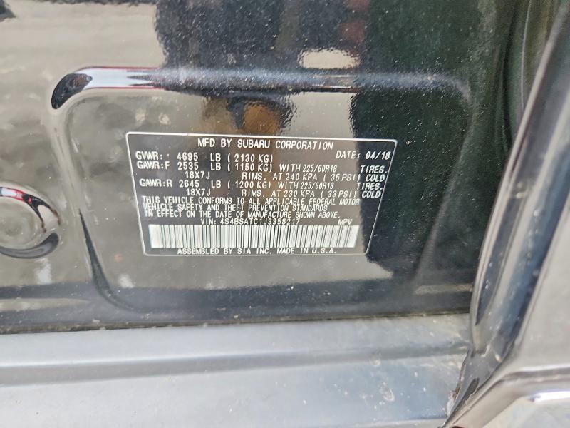Aukcja sprzedaży 2018 Subaru Outback, vin: 4S4BSATC1J3358217, numer aukcji: 59834226