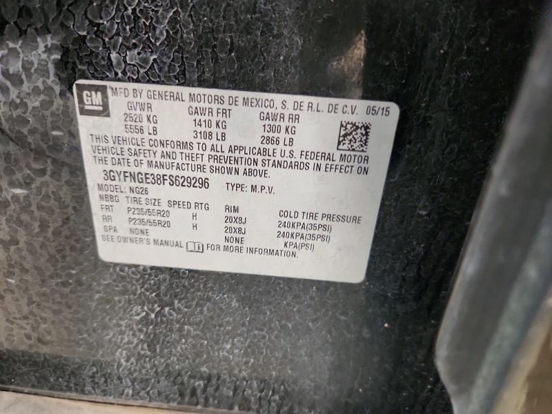 85625305 :رقم المزاد ، 3GYFNGE38FS629296 vin ، 2015 Cadillac Srx مزاد بيع