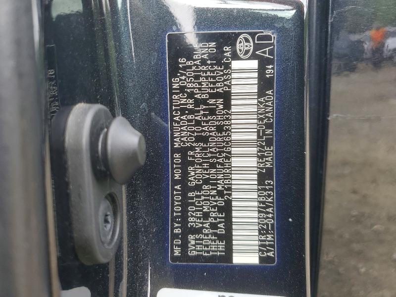 Aukcja sprzedaży 2016 Toyota Corolla, vin: 2T1BURHE7GC653832, numer aukcji: 61174896