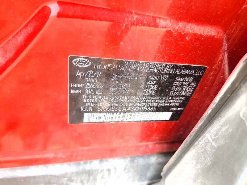 Продажа на аукционе авто 2019 Hyundai Santa Fe, vin: 5NMS5CAA3KH115665, номер лота: 60368146
