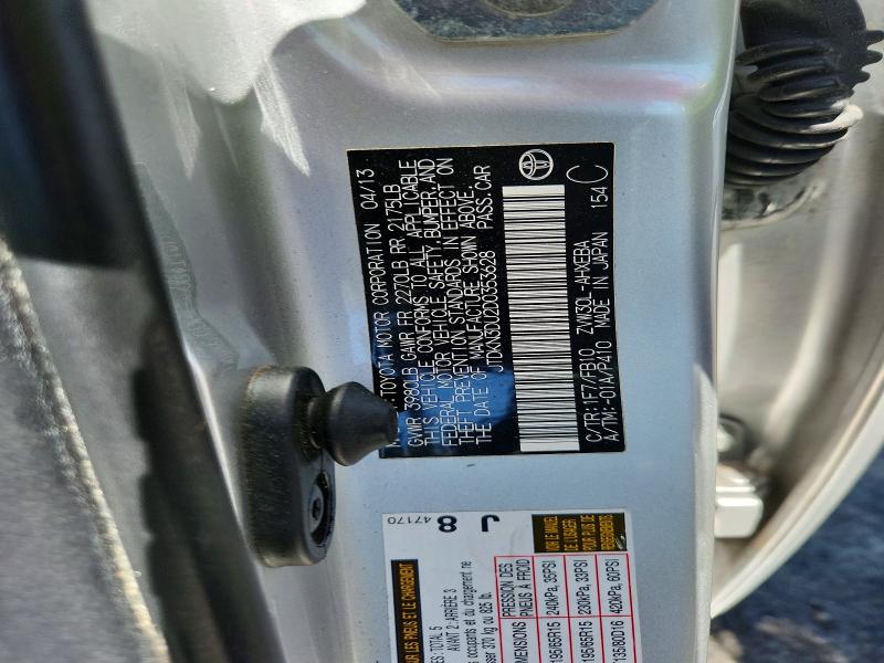 61630096 :رقم المزاد ، JTDKN3DU2D0353628 vin ، 2013 Toyota Prius مزاد بيع