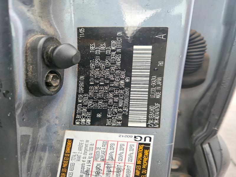 Продажа на аукционе авто 2006 Lexus Gx, vin: JTJBT20X060106690, номер лота: 62849696