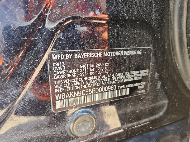 58956556 :رقم المزاد ، WBAKN9C55ED000983 vin ، 2014 Bmw 550 مزاد بيع