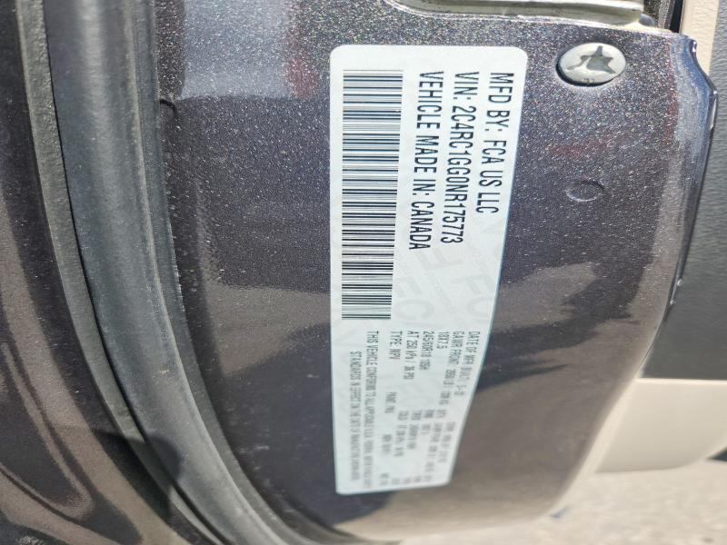 2022 Chrysler Pacifica მანქანა იყიდება აუქციონზე, vin: 2C4RC1GG0NR175773, აუქციონის ნომერი: 59935506