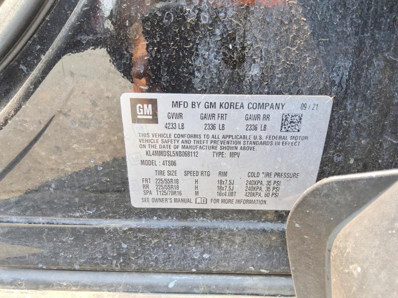 60586876 :رقم المزاد ، KL4MMDSL5NB068112 vin ، 2022 Buick Encore Gx مزاد بيع