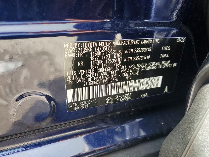 Aukcja sprzedaży 2026 Toyota Rav4, vin: 2T36DRBV9TW005726, numer aukcji: 60885986