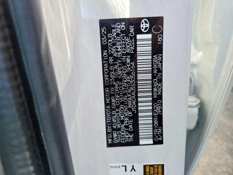 62712456 :رقم المزاد ، JTDACAAU5S3056164 vin ، 2025 Toyota Prius مزاد بيع