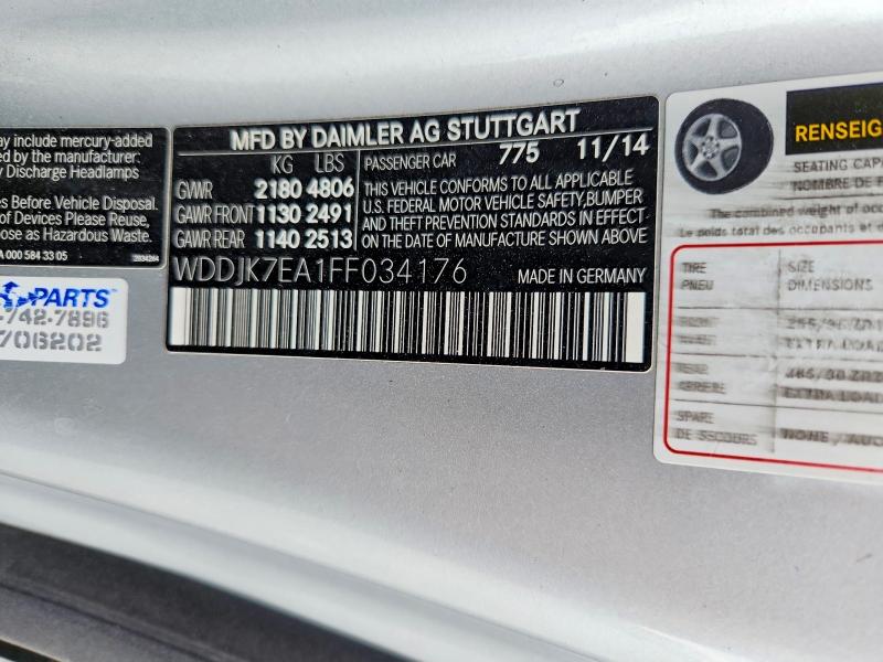 Продажа на аукционе авто 2015 Mercedes-benz Sl, vin: WDDJK7EA1FF034176, номер лота: 63309606