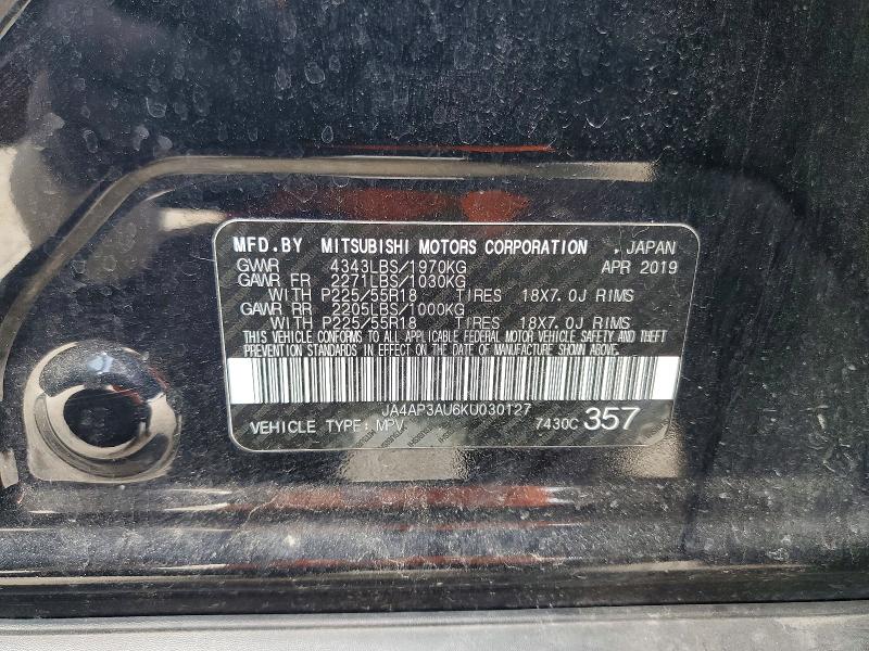 Aukcja sprzedaży 2019 Mitsubishi Outlander Sport, vin: JA4AP3AU6KU030127, numer aukcji: 60319106