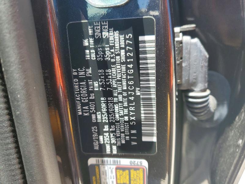 Aukcja sprzedaży 2026 Kia Sorento, vin: 5XYRL4JC6TG412775, numer aukcji: 61933496