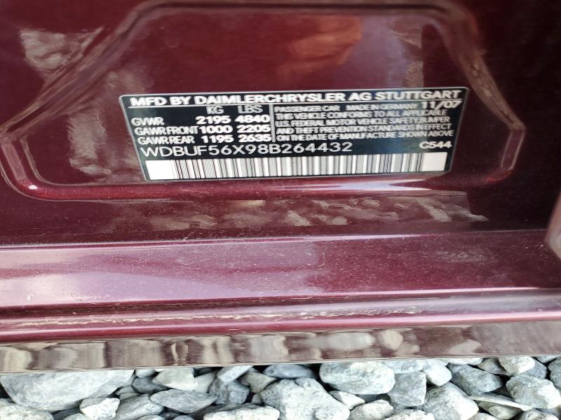 Aukcja sprzedaży 2008 Mercedes-benz E, vin: WDBUF56X98B264432, numer aukcji: 61695056