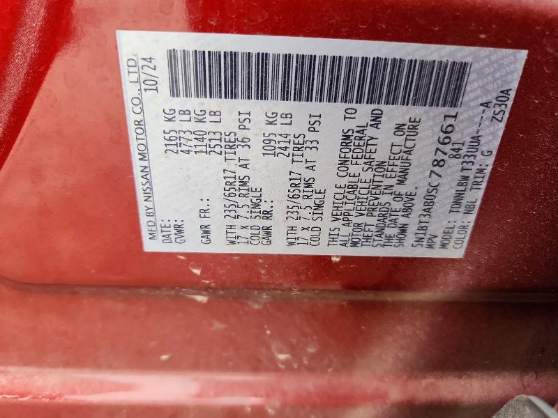 62448746 :رقم المزاد ، 5N1BT3AB0SC787661 vin ، 2025 Nissan Rogue مزاد بيع