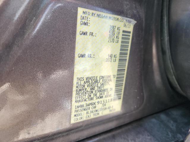 61721806 :رقم المزاد ، 1N4BL3AP6DC915118 vin ، 2013 Nissan Altima مزاد بيع