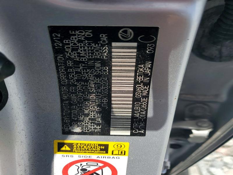 Aukcja sprzedaży 2013 Lexus Es, vin: JTHBK1GG3D2041808, numer aukcji: 59876826
