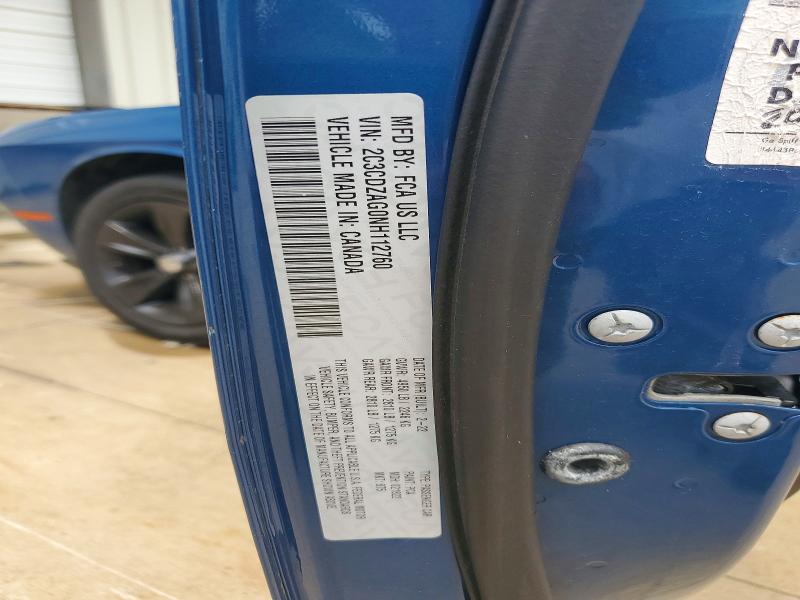 2022 Dodge Challenger მანქანა იყიდება აუქციონზე, vin: 2C3CDZAG0NH112760, აუქციონის ნომერი: 59881736