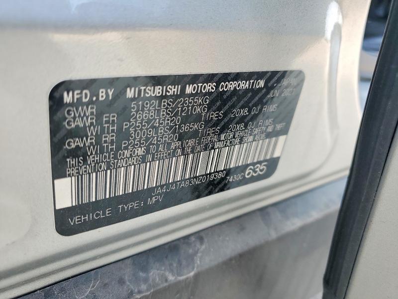 Продажа на аукционе авто 2022 Mitsubishi Outlander, vin: JA4J4TA83NZ019380, номер лота: 62576296