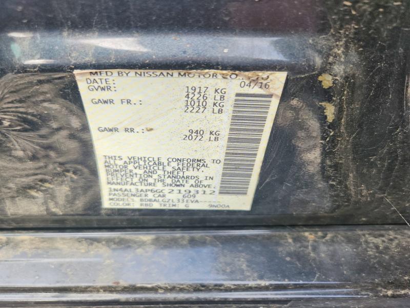 2016 Nissan Altima მანქანა იყიდება აუქციონზე, vin: 1N4AL3AP6GC219312, აუქციონის ნომერი: 61431516