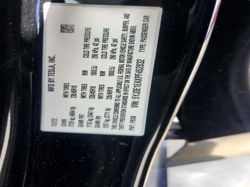 Продажа на аукционе авто 2023 Tesla Model 3, vin: 5YJ3E1EAXPF452832, номер лота: 85636125