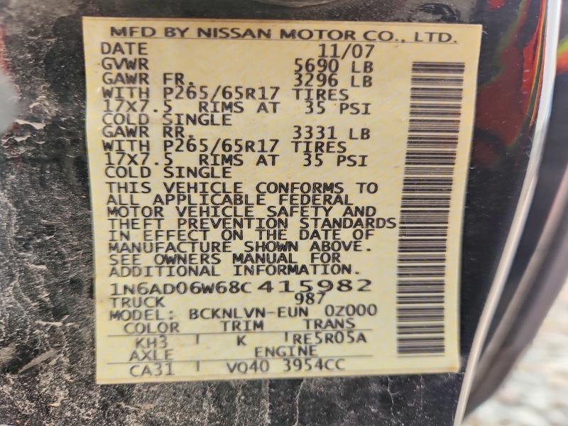 Продаж на аукціоні авто 2008 Nissan Frontier, vin: 1N6AD06W68C415982, номер лоту: 61685146