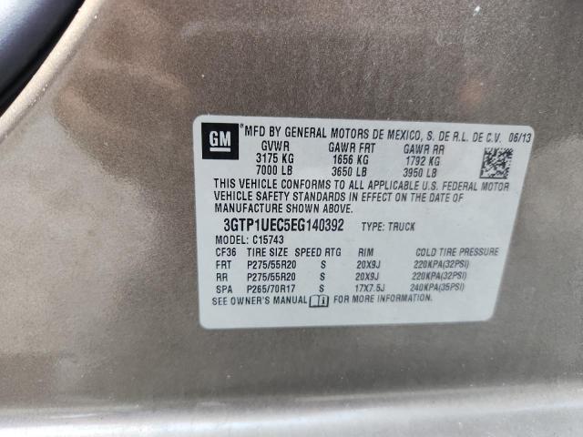 61883996 :رقم المزاد ، 3GTP1UEC5EG140392 vin ، 2014 Gmc Sierra مزاد بيع