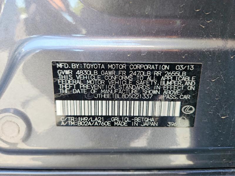 Aukcja sprzedaży 2013 Lexus Gs, vin: JTHBE1BL8D5021337, numer aukcji: 61060246