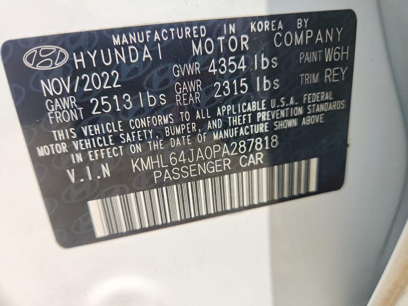 Продаж на аукціоні авто 2023 Hyundai Sonata, vin: KMHL64JA0PA287818, номер лоту: 61796696