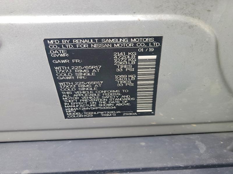 Продажа на аукционе авто 2019 Nissan Rogue, vin: KNMAT2MV5KP533534, номер лота: 60593166