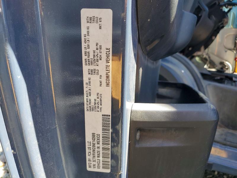 Aukcja sprzedaży 2022 Ram Promaster 3500, vin: 3C7WRVMG9NE142689, numer aukcji: 61800936