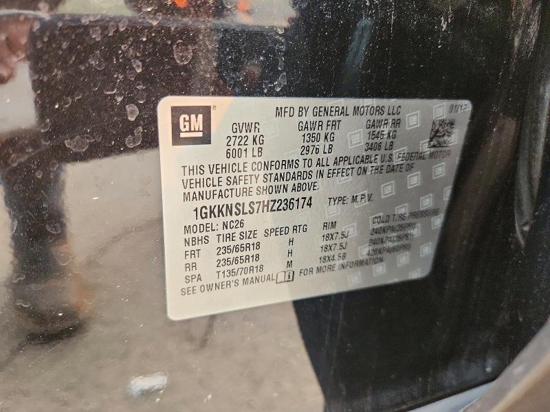 Продаж на аукціоні авто 2017 Gmc Acadia, vin: 1GKKNSLS7HZ236174, номер лоту: 61688496