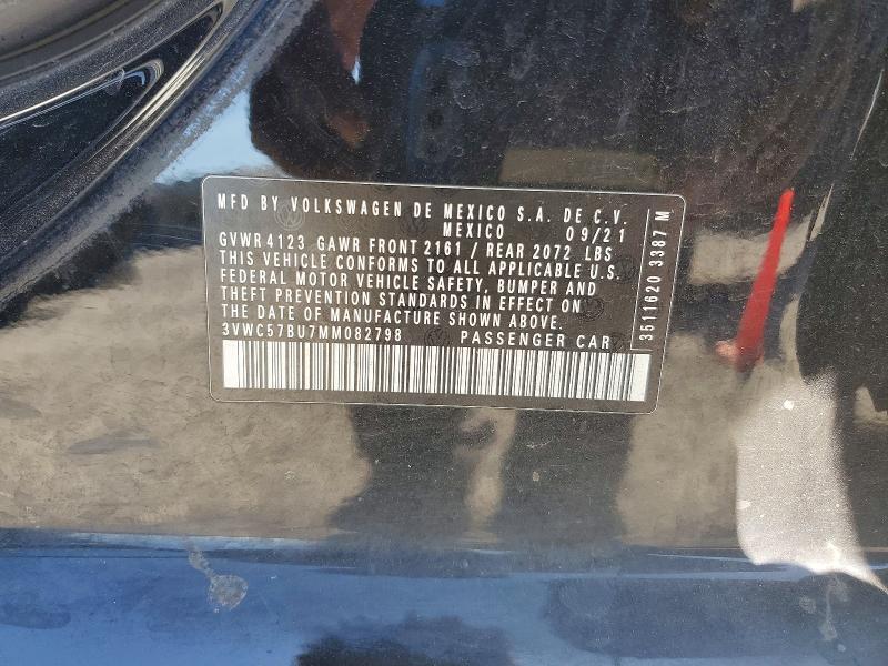 Продаж на аукціоні авто 2021 Volkswagen Jetta, vin: 3VWC57BU7MM082798, номер лоту: 61378886