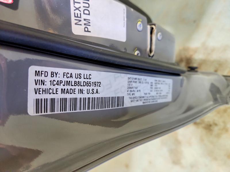 2020 Jeep Cherokee მანქანა იყიდება აუქციონზე, vin: 1C4PJMLB8LD651972, აუქციონის ნომერი: 62612156