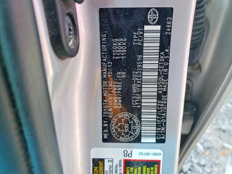 60563276 :رقم المزاد ، 4T1BF1FKXEU329516 vin ، 2014 Toyota Camry مزاد بيع
