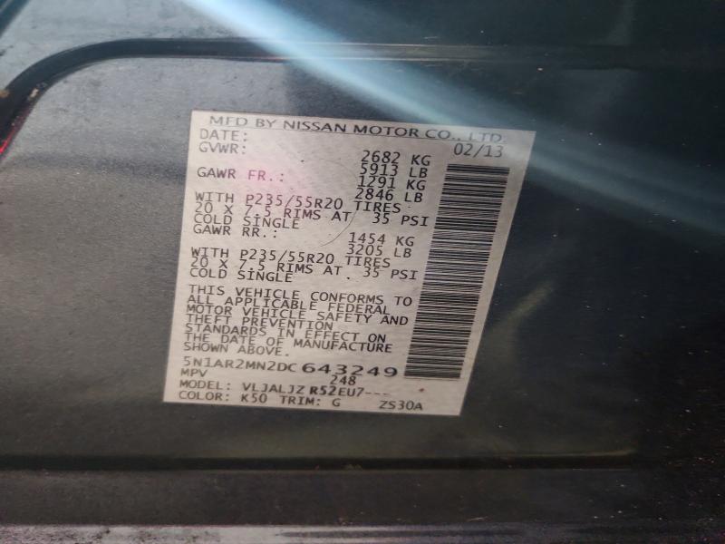 Продажа на аукционе авто 2013 Nissan Pathfinder, vin: 5N1AR2MN2DC643249, номер лота: 60223156