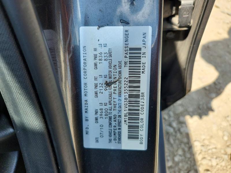 60934506 :رقم المزاد ، JM1BL1VG3B1355222 vin ، 2011 Mazda 3 مزاد بيع