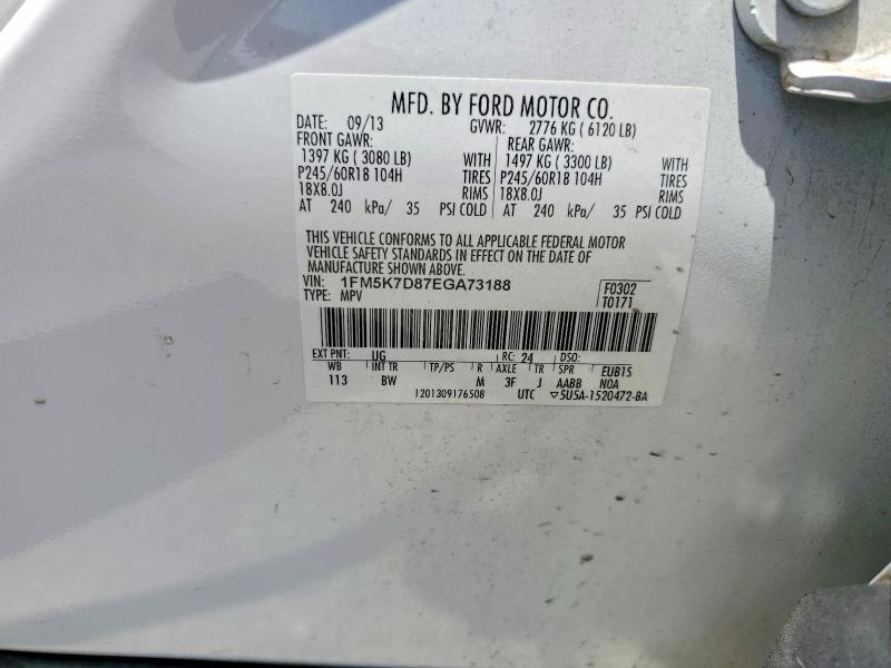Aukcja sprzedaży 2014 Ford Explorer, vin: 1FM5K7D87EGA73188, numer aukcji: 60053336