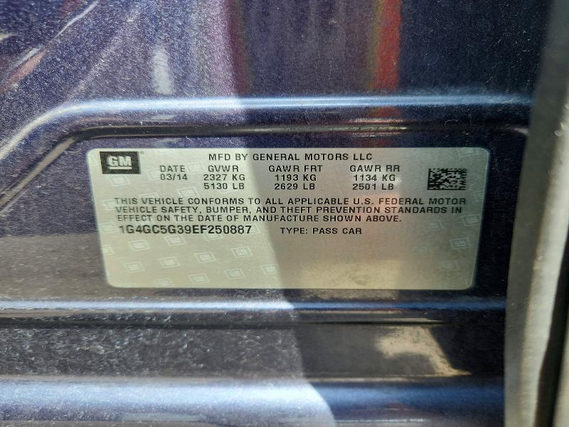59274566 :رقم المزاد ، 1G4GC5G39EF250887 vin ، 2014 Buick Lacrosse مزاد بيع