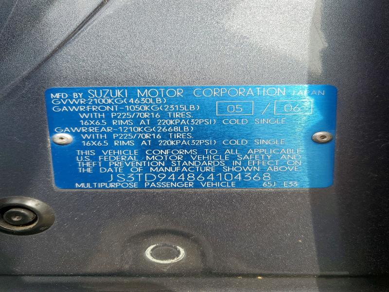 61792186 :رقم المزاد ، JS3TD944864104368 vin ، 2006 Suzuki Grand Vitara مزاد بيع
