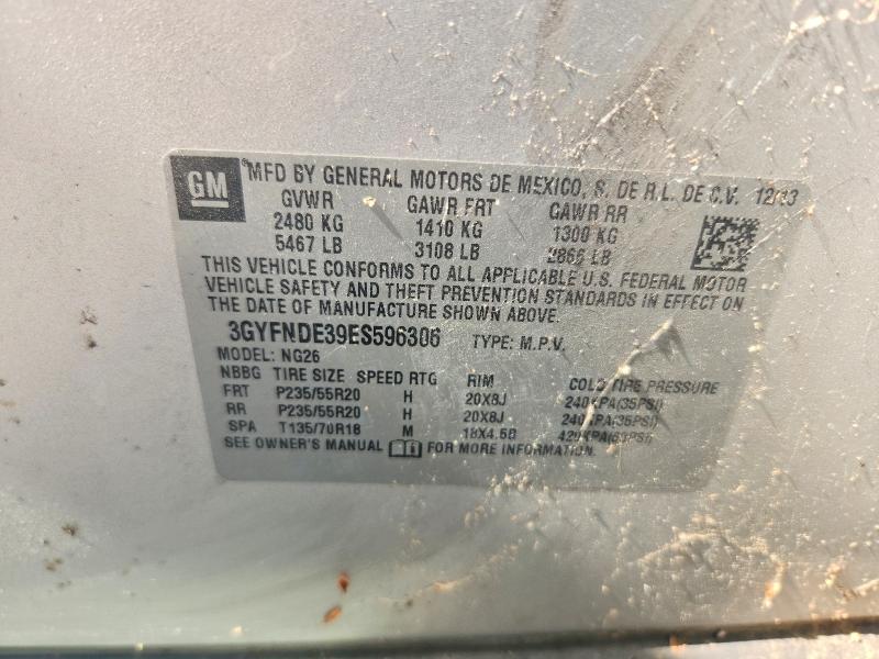 2014 Cadillac Srx მანქანა იყიდება აუქციონზე, vin: 3GYFNDE39ES596306, აუქციონის ნომერი: 60879696