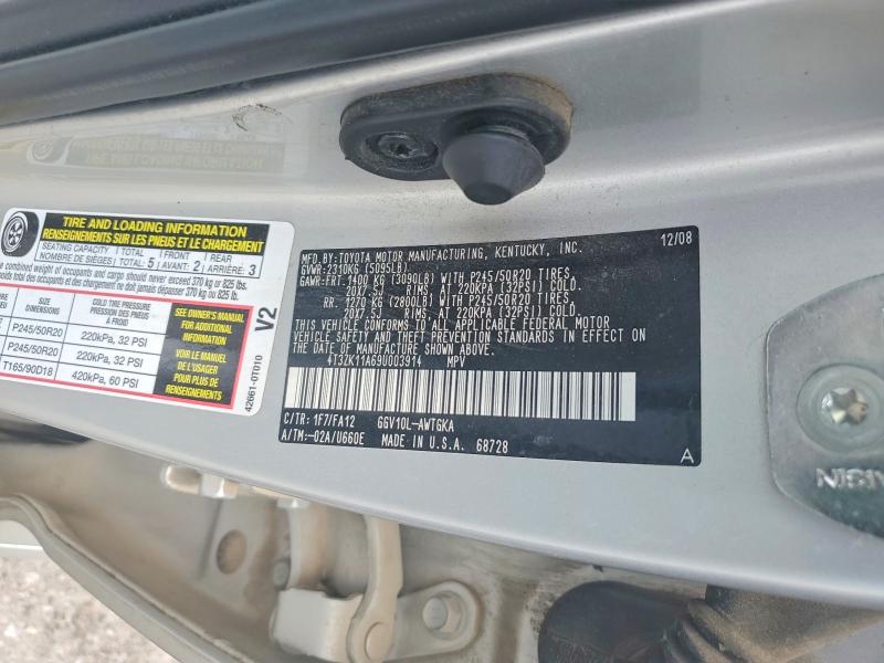 61219166 :رقم المزاد ، 4T3ZK11A69U003914 vin ، 2009 Toyota Venza مزاد بيع